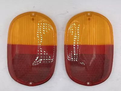 Pair Tail Light Lenses Only VW Type-2 Bus 1962-1971 Amber/Red Pair • $25