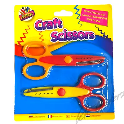£2.95 • Buy Kids Children Art & Craft Novelty Cut Safety Wavy Edge Scissors NEW