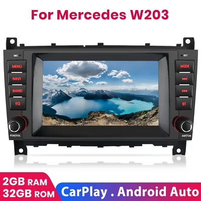 For Mercedes-Benz C Class W203 W209 GPS Car Radio CarPlay Stereo Android 12 32GB • $79.99