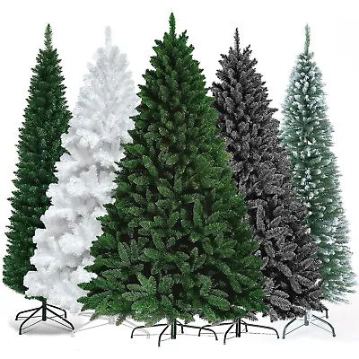 £38.04 • Buy Christmas Tree Artificial Colorado Slim Pine Xmas Decoration Bushy Stand 3ft-8ft