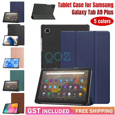 Tablet Case Leather Flip Folio Stand Cover For Samsung Galaxy Tab A9 Plus +Glass • $11.89