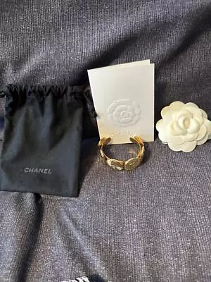 Chanel Bangle Vintage Gold Plated Belt Width 2.5 Cm Weight 17g Ladies Cloth Bag • $1607.45