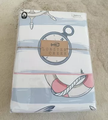 Lobster Creek Anchors Away - KING SIZE Duvet Cover Set - NEW - PACKET UNOPENED  • £23