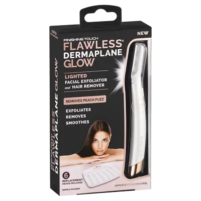 Finishing Touch Flawless Dermaplane Glow Lighted Facial Exfoliator Hair Remover • $26.47