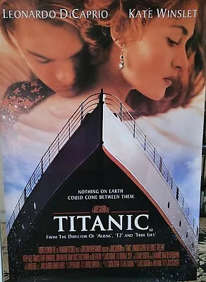 TITANIC  Leonardo Di Caprio James Cameron Kate Winslet Reproduction Movie POSTER • $25