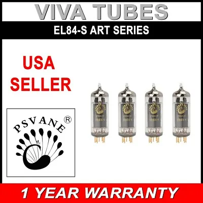 New Ip Matched Quad (4 Pcs) Psvane EL84-S Art Series Vacuum Tubes - USA Seller • $254.22