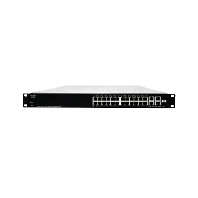 Cisco SG300-28MP-K9 28-Port Gigabit PoE+ 2-Port Mini-GBIC Managed Switch 300 • $110