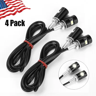 4Pack Motorcycle Car LED License Plate Light 5630/5730 SMD Screw Bolt Lamp Bulbs • $8.20