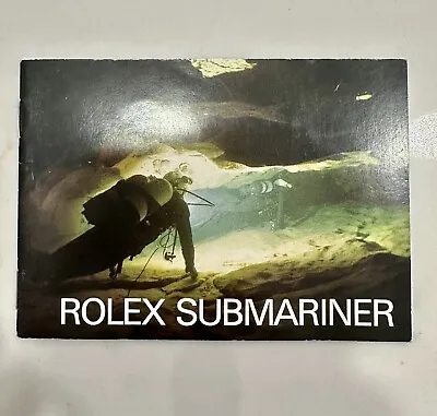 Vintage Rolex Submariner Booklets Manual 16800 16803 16808 5513 16660 YR 1984 • $319