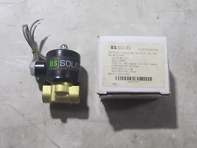 U.S. Solid Electric Solenoid Valve 3/8 Inch Brass 12V DC • $34