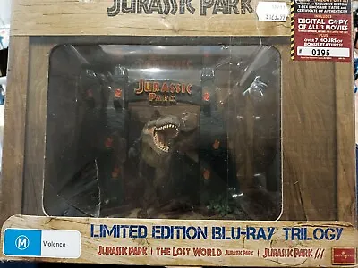 Jurassic Park Limited Edition With Statue - Ultimate Trilogy Bluray REGION FREE • $233