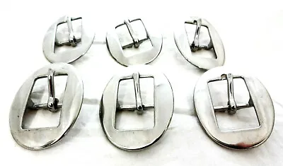 Lot Of 6 Stainless Steel Cart Buckles Horse Tack Headstall Belts Hardware Sizes • $22.99