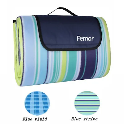 Extra Large Picnic Blanket Beach Waterproof Outdoor Folding Camping Mat Rug BBQ • £11.99