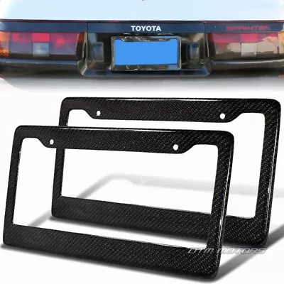 2PCS Real 100% Carbon Fiber Twill Weave License Plate Frame Cover Universal • $29.99