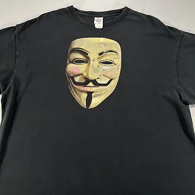 $20 • Buy V FOR VENDETTA Shirt Mens XL Guy FAWKES MASK DC COMICS  Anonymous 2000s Movie