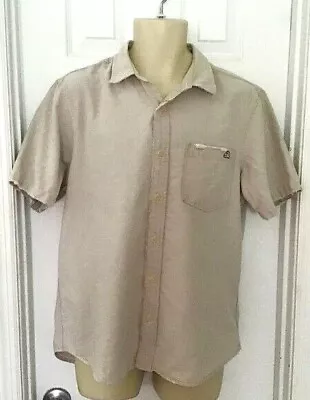 Hollister Mens Shirt Size Medium Button Down Oxford Distressed Sleeves Pocket  • $8.46