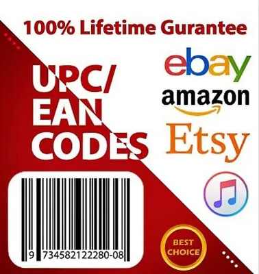  Pz 100.000 Numbers Barcodes Code UPC EAN Amazon Lifetime Whatsapp +393505105070 • £216.35