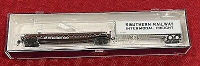 Ahearn 17336 N Scale Southern #51052 53 Foot Flat With 40 Foot Trailers NIB • $39.99