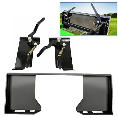 1/2  HD Skid Steer Quick Tach Attachment Mount Plate & Conversion Adapter Latch • $209