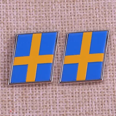 2pcs 3D Sweden Flag Emblem Badge Sticker Fit For Volvo V60 C40 S60 XC60 S90 New • $11.40