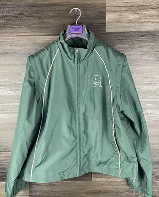 Michigan State Windbreaker Jacket Vest Convertible Mens Large • $24.32