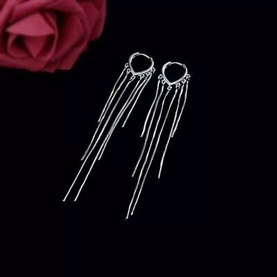Luxurious Hanging Long Drop Dangle Tassel Sequin Earrings Women Jewelry Earrings • £5.14