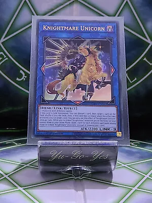 RA01-EN043 Knightmare Unicorn Alt Art Ultra Rare 1st Edition YuGiOh Card • £1.25