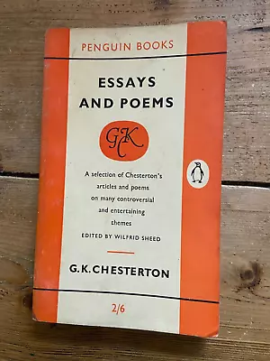 Essays And Poems (G. K. Chesterton Edited By Wilfred Sheed - 1958) • $3.65
