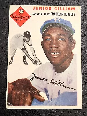 🔥 1954 Topps JUNIOR GILLIAM #35 Vintage Baseball Set Break VG-VGEX • $0.99