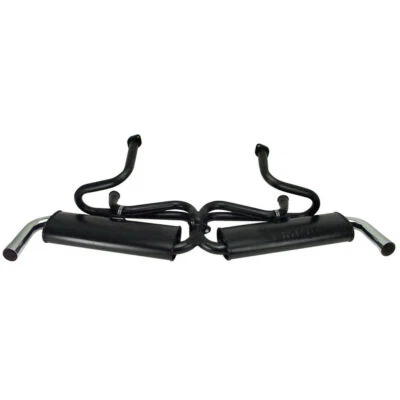 Empi 3662 Black 1-3/8  Dual Muffler Exhaust System 1600cc Vw Type 3 Squareback • $329.95