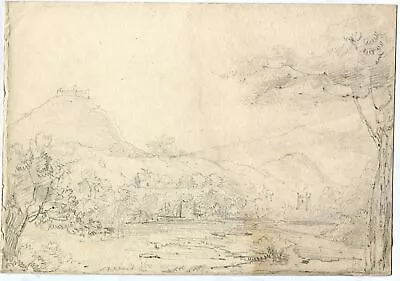 Drawing Of Langollen Copy Of Richard Wilson. Dated The Back IN 1829 • $123.03