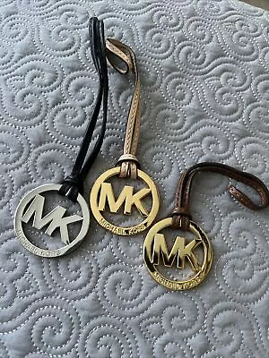 MICHAEL KORS GOLD  Silver MK LOGO PURSE HANG TAG BAG CHARM FOB REPLACEMENT • $25