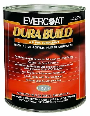Evercoat 2274 Dura Build Acrylic Primer Surfacer - Gray - 1 GAL • $124.99
