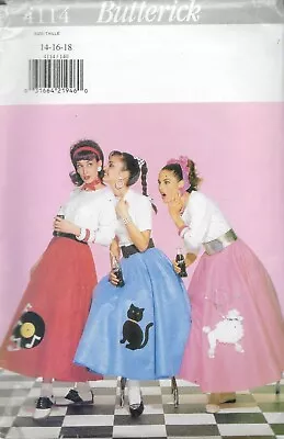 Women's Poodle Skirt Costume Sewing Pattern UNCUT14 16 18 Retro Style • $9.98