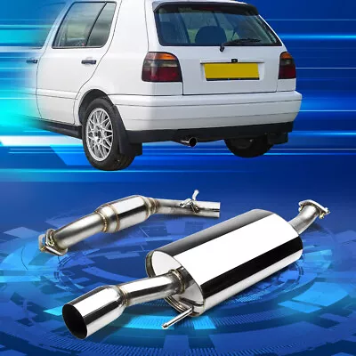 $126.95 • Buy For 93-99 VW Golf MK3 2.0/2.8L 3.5  Muffler Tip Racing CatBack Exhaust System
