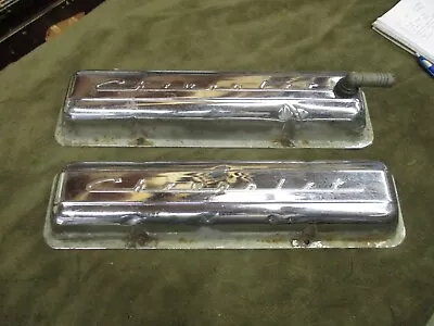 Chrome Chevrolet Script Valve Covers 1967 1968 67 68 Camaro SS 350 Z/28 Z28 302 • $34.19