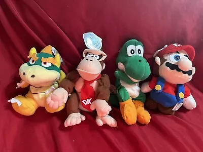 Nintendo 64 | Mario Yoshi Bowser Kong Beanbag Plush | Mint Tags | Vintage Lot • $104.99