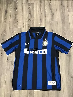 £23 • Buy Inter Milan 2007-2008 Centenary Home Football Shirt Size Large Mens
