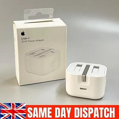 Genuine IPhone Charger USB-C Plug 20W Fast Adapter For Apple 13 14 15 Pro IPad • £11.99