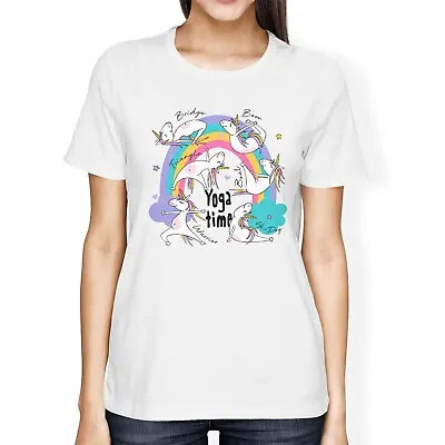 1Tee Womens Loose Fit Yoga Unicorn  T-Shirt • £7.99