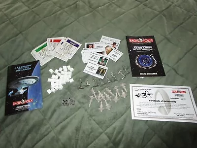 Star Trek Monopoly Next Generation Pewter Tokens Dice Manuals & Cards • $24.99