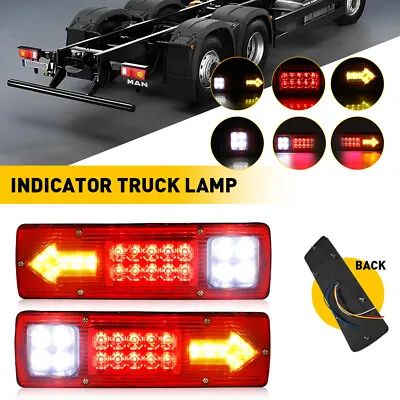 2X Utility Trailer LED Tail Light Kit Stop Rear Brake Turn Indicator Truck Lamp • $16.99