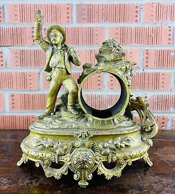 Antique French Rococo Mantel Clock Case Gilt Figural 19th Century By P H Mourey • $1.23