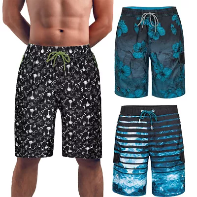 Beautiful Giant Men's Striped Beach Vacation Swim Trunks Swimwear Board Shorts • $18.99