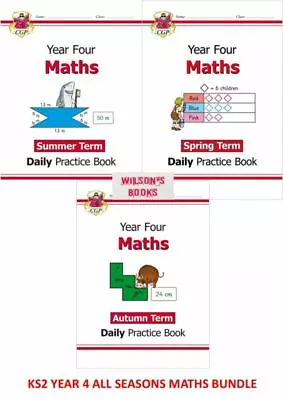 £16.50 • Buy Ks2 Year 4 Maths Daily Practice Revision Books Autumn Spring Summer Ages 8-9