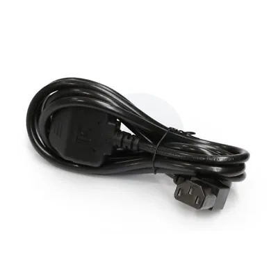 Uk Mains Plug To 90° Right Angle Iec C13 Socket Cable Led Plasma Tv Kettle Lead • £5.60