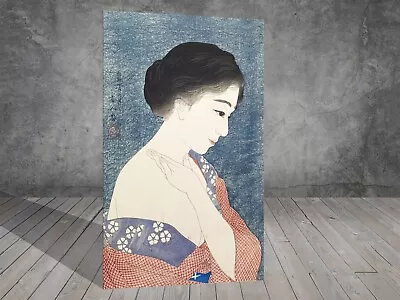 Torii Kotondo Make Up  JAPAN LADAY WOMEN CANVAS PAINTING ART PRINT POSTER 1431 • £21.29