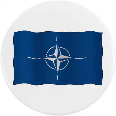 'Waving Flag Of NATO' Button Pin Badges (BB036635) • £4.99