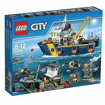 Lego City Town 60095 DEEP SEA EXPLORATION VESSEL Lifeboat Wheelhouse Wreck NISB • $427.49