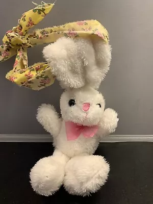 DanDee White Mini Rabbit Pink Ribbon Hook And Loop Ears 12  • $6